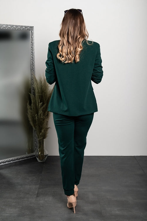 Elegant trousers and blazer set Estrena, green